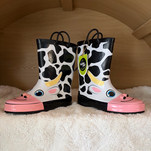 ✨$22✨NWT•Western Chief•Kids’ Colbie Cow Waterproof Rain Boots | Size 2 - Picture 4 of 11